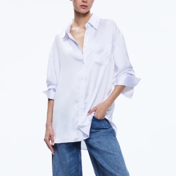 Alice and Olivia Finley oversized button down shirt
